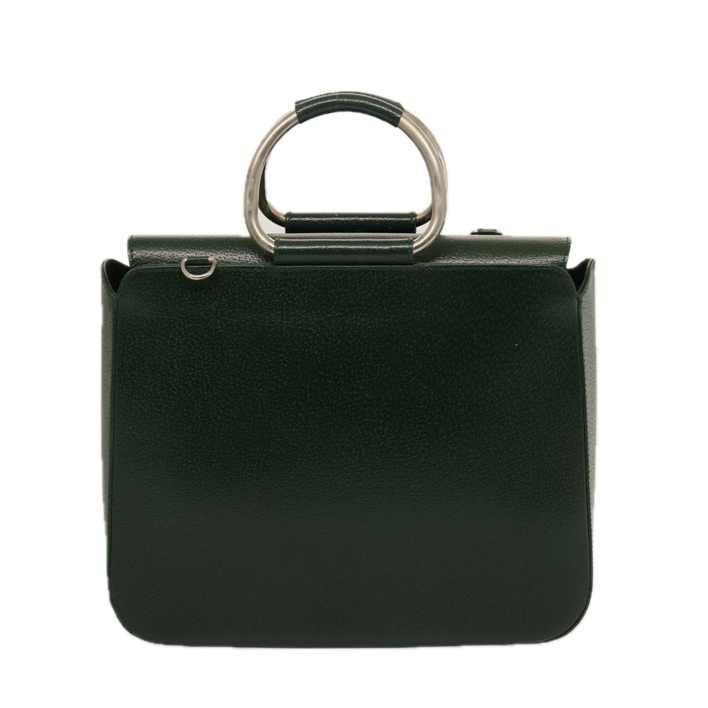 GUCCI Hand Bag Leather Green 000 2058 0307 Auth 75505 - Picture 2 of 16